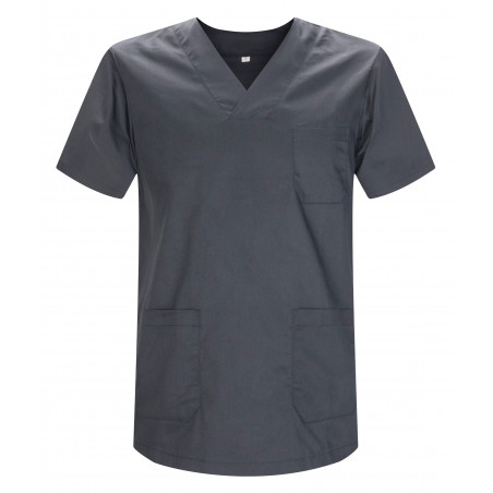 WORK CLOTHES UNISEX PEAK COLLAR SHORT SLEEVES Medical Uniforms Scrub Top- 817 Medical Uniforms & Scrubs