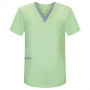 WORK CLOTHES UNISEX PEAK COLLAR SHORT SLEEVES Medical Uniforms Scrub Top- Ref.G713