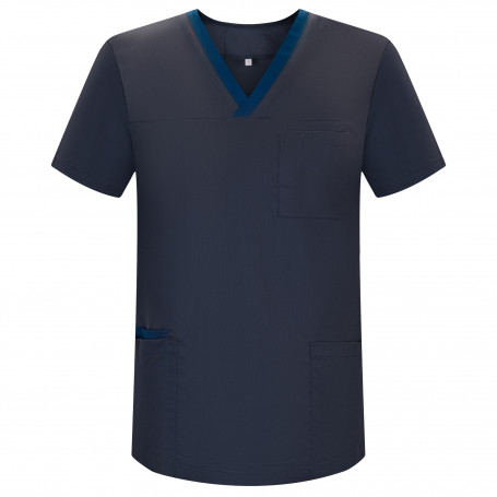 WORK CLOTHES UNISEX PEAK COLLAR SHORT SLEEVES Medical Uniforms Scrub Top- Ref.G713 Medical Uniforms & Scrubs
