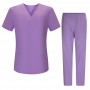 WORK ELASTIC CLOTHES LADY UNIFORMS Unisex Scrub Set – Medical Uniform with Top and Pants - Ref.G7154
