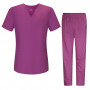 WORK ELASTIC CLOTHES LADY UNIFORMS Unisex Scrub Set – Medical Uniform with Top and Pants - Ref.G7154