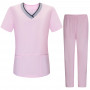 WORK ELASTIC CLOTHES LADY UNIFORMS Unisex Scrub Set – Medical Uniform with Top and Pants - Ref.G7184