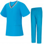 WORK ELASTIC CLOTHES LADY UNIFORMS Unisex Scrub Set – Medical Uniform with Top and Pants - Ref.G7184 Medical Uniforms & Scrubs