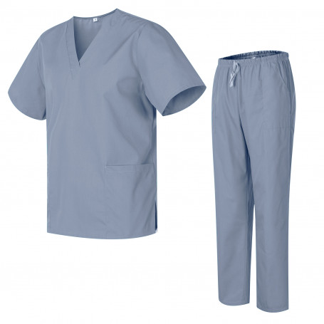 Uniformes Unissex Scrub Set – Uniforme Médico com Scrub Top e Calça 301-501 Uniformes Sanitários