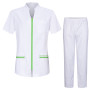 Conjunto de avental para mulheres - uniforme médico com blusa e calça 702-8312
