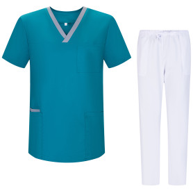 Conjunto de uniformes para mulheres – uniforme médico feminino com camisa e  calça 712-8312
