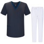 Uniforms Unisex Scrub Set – Medical Uniform with Scrub Top and Pants G713-6802B Scrub Sets