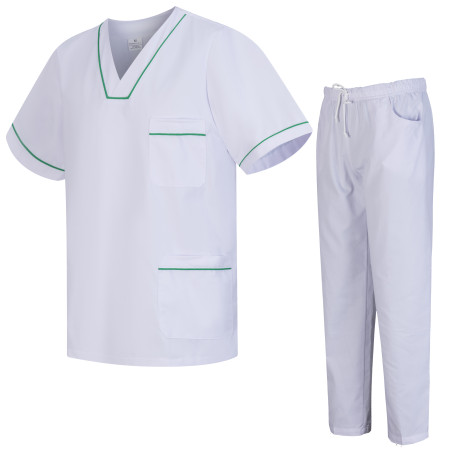Uniformi Unisex Set Camice – Uniforme Medica con Maglia e Pantaloni Uniformi Mediche Camice Uniformi sanitarie -6611-6612 Scr...