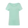 Girl's T-shirt with wide and round neckline, wide sleeves - Trinidad
