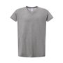 T-shirt básica de manga curta para mulher em tamanhos grandes com decote em V, 100% algodão - Curves V-Neck