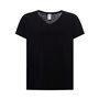Women's short-sleeved V-neck T-shirt in plus sizes - Curves Slub