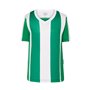 Camiseta de rayas verticales de fútbol para niño con cuello de pico