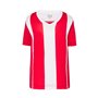 Camiseta de rayas verticales de fútbol para niño con cuello de pico