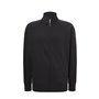 Men's sweatshirt with full invisible zip in tone and high neck with side pockets