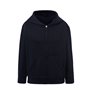 Unisex boy's sweatshirt with hood, kangaroo pocket and invisible full-length zip