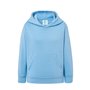 Plain unisex sweatshirt for boys, with hood and kangaroo pocket