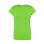 Kurzärmliges Damen-T-Shirt mit Rundhalsausschnitt aus 100 % einlaufvorbehandelter Baumwolle