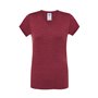 T-shirt basique pour femme à manches courtes et col en V, 100% coton