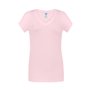 Basic T-shirt for women with short sleeves and V-neck, 100% cotton