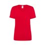 Basic T-shirt for women with short sleeves and V-neck, 100% cotton