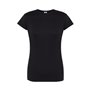Plain short-sleeved girl's t-shirt, slightly fitted. 100% cotton
