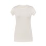 T-shirt de menina lisa de manga curta, ligeiramente ajustada. 100% algodão
