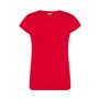 Plain short-sleeved girl's t-shirt, slightly fitted. 100% cotton