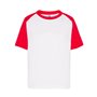 Camiseta unisex beisbolera para niños de manga raglan corta