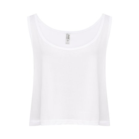 Crop top de alças largas para mulher, 100% algodão - Ibiza Camisetas