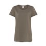 Girl's short-sleeved T-shirt in single jersey and raw round neck, 100% cotton