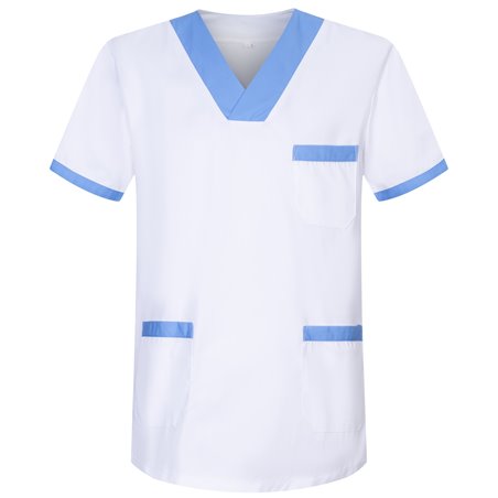 WORK CLOTHES LADY SHORT SLEEVES UNIFORM CLINIC HOSPITAL CLEANING VETERINARY SANITATION HOSTELRY Ref: 8171 Medical Uniforms & ...